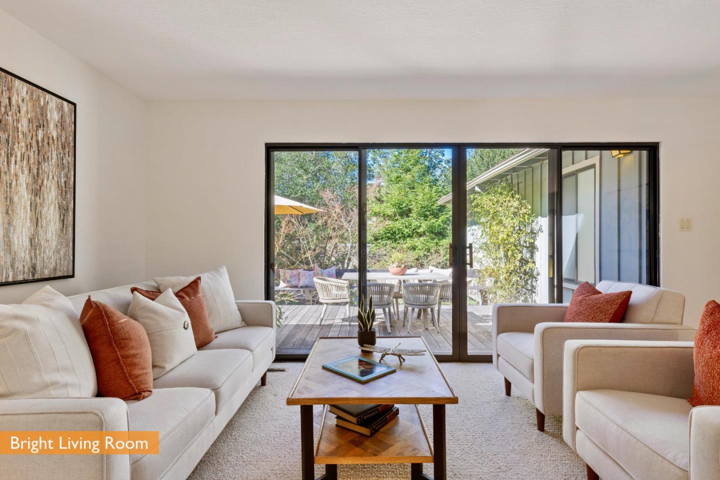 460 Aspen Way Los Altos, CA 94024 - Photo 2 of 30 a living room with furniture and a large window