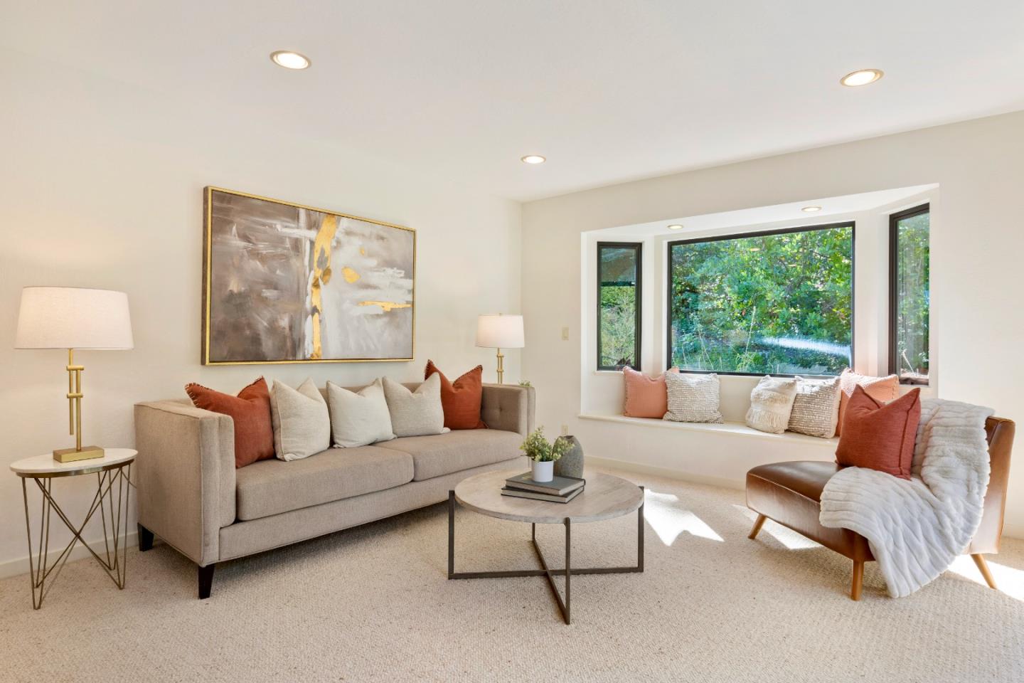 460 Aspen Way Los Altos, CA 94024 - Photo 10 of 30 a living room with furniture and a large window