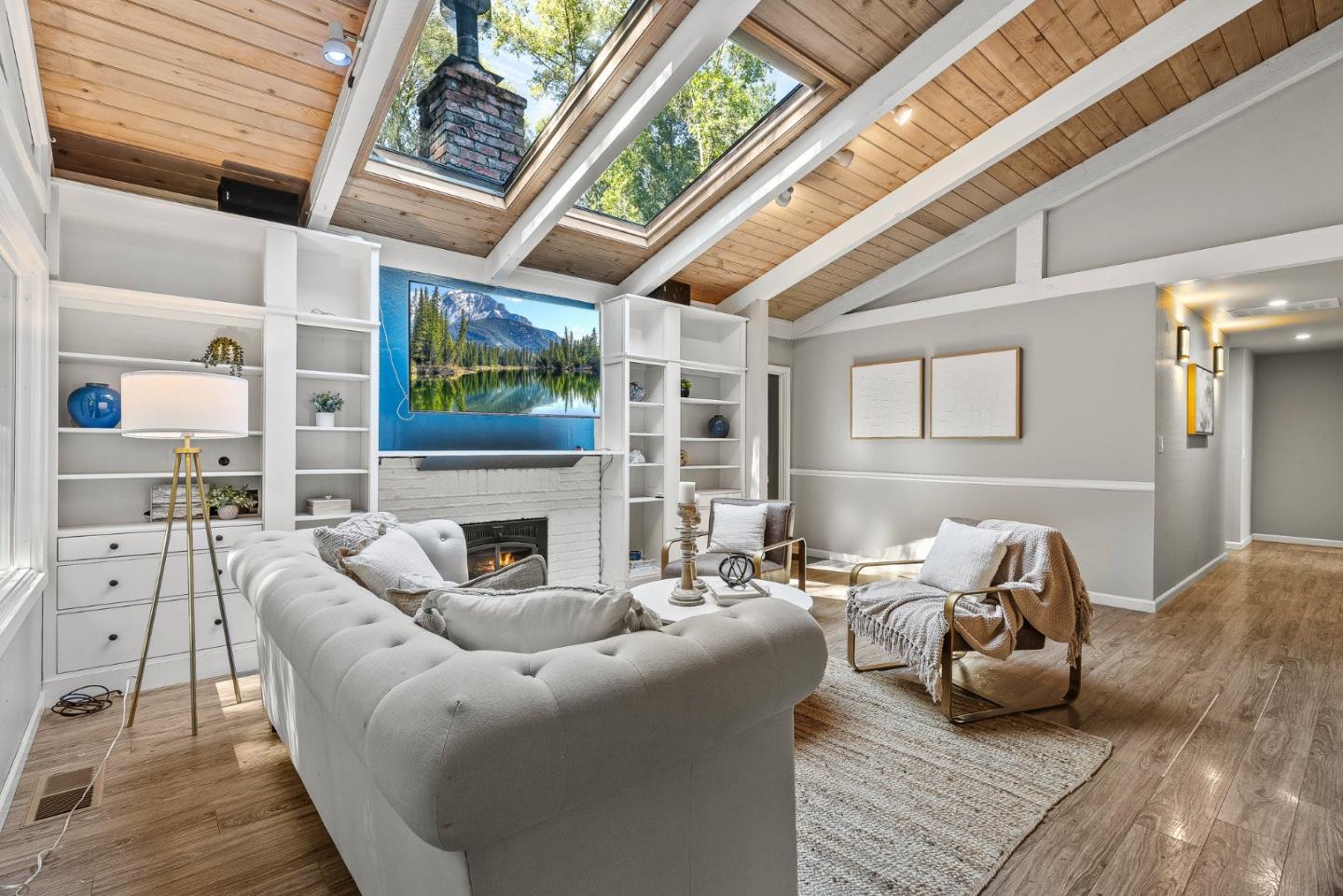 12 Crescent Drive Scotts Valley, CA 95066 - Photo 14 of 61 a living room with furniture fireplace and a large window