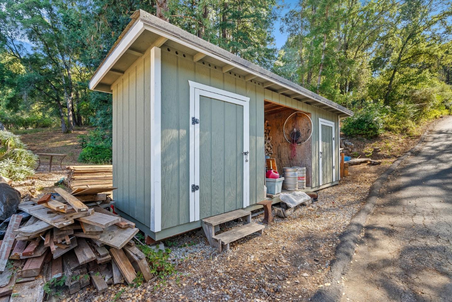 12 Crescent Drive Scotts Valley, CA 95066 - Photo 53 of 61 a view of backyard with outdoor seating and trees