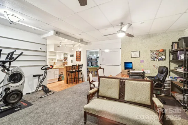 a view of a kitchen and dining room