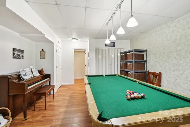 a room with furniture and a table