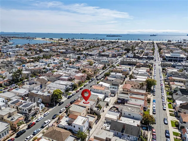 an aerial view of a city