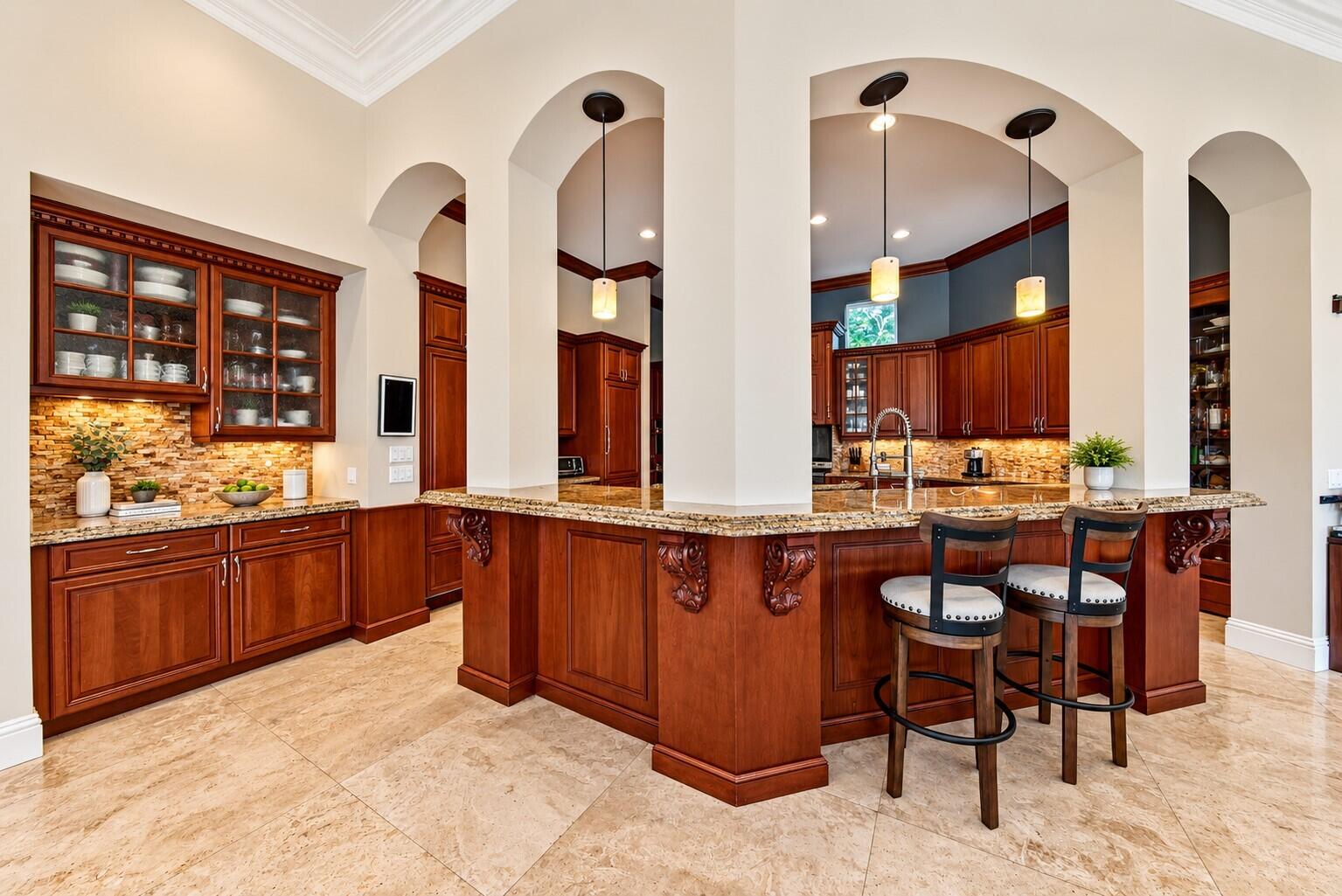 2311 Northeast 35th Street Lighthouse Point, FL 33064 - Photo 18 of 66 kitchen and breakfast Bar