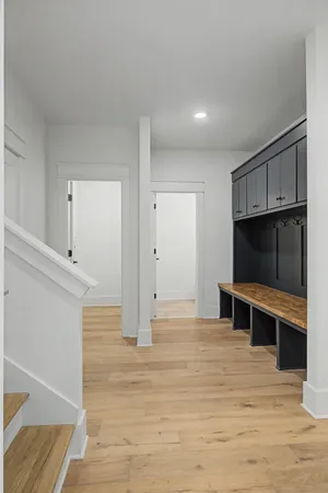 a bathroom with a bathtub and window