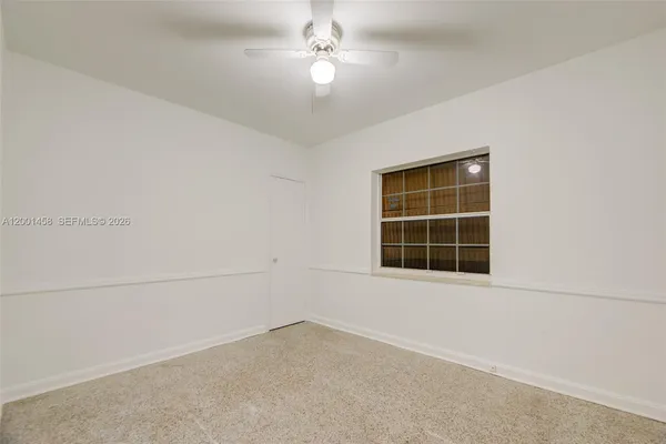 a view of a room with an empty space