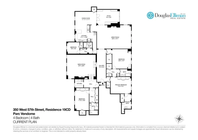 $3,995,000 | 350 West 57th Street, Unit 19C | Hell's Kitchen