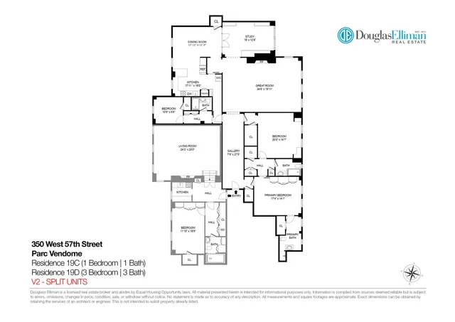 $3,995,000 | 350 West 57th Street, Unit 19C | Hell's Kitchen