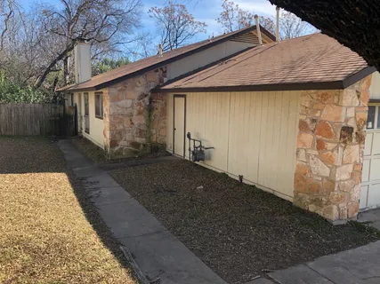 a backyard of a house