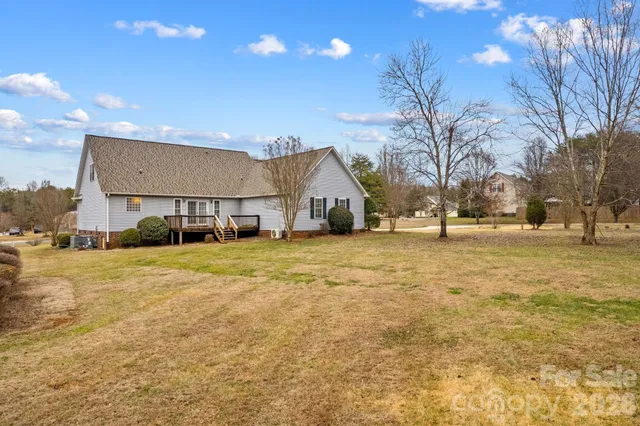 a view of open space with garden