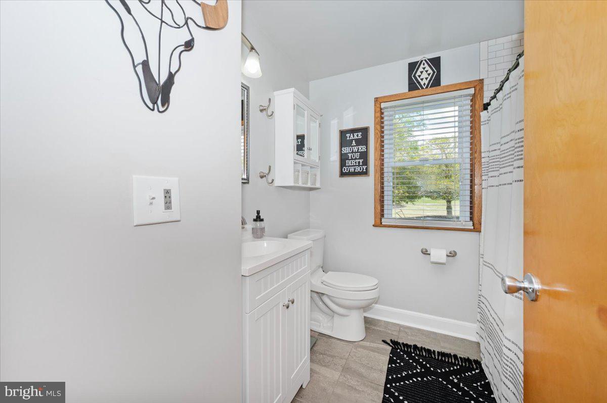 7117 Blue Mountain Road Thurmont, MD 21788 - Photo 28 of 80 a bathroom with a sink toilet and a shower