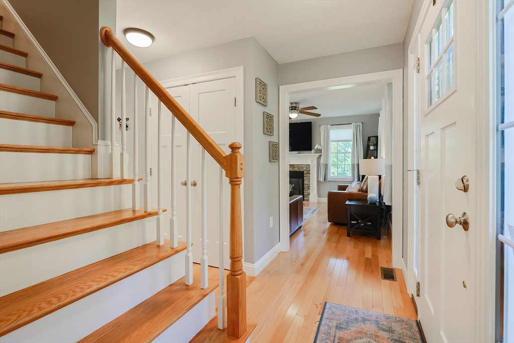 131 Pommogussett Road Rutland, MA 01543 - Photo 16 of 38 a view of entryway with wooden floor and a livingroom view
