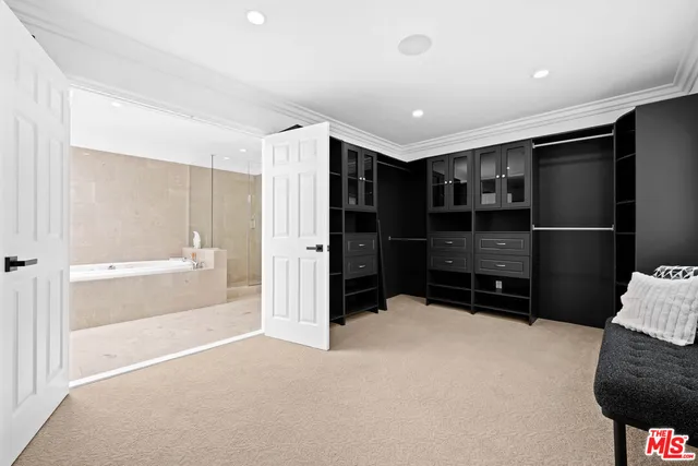 a view of a balcony with wooden floor