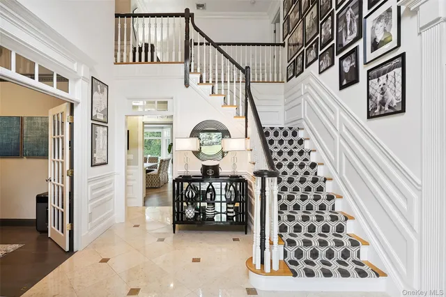 a view of living room and entryway