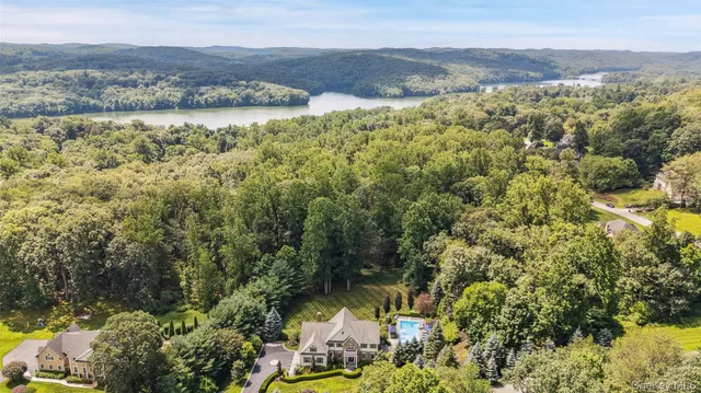 a view of lake and mountain