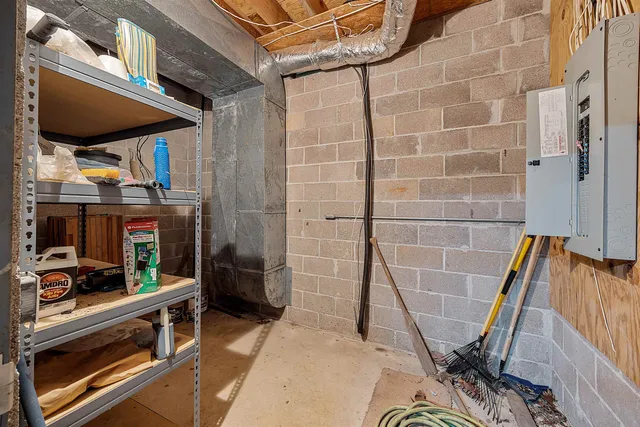 a view of storage and utility room