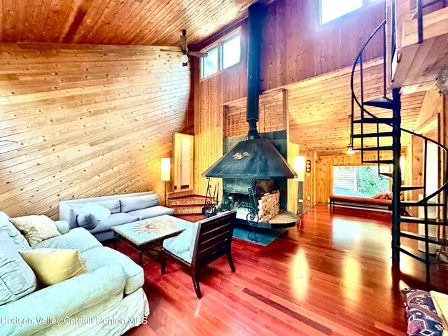 a bedroom with a bed and a walk in closet