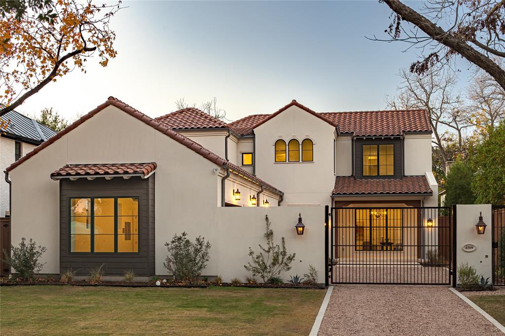 a front view of a house