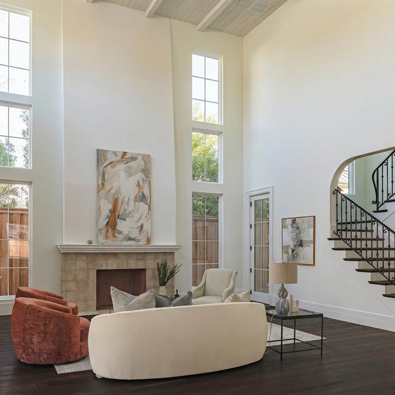 4509 Pomona Road Dallas, TX 75209 - Photo 10 of 17 a living room with furniture and a fireplace