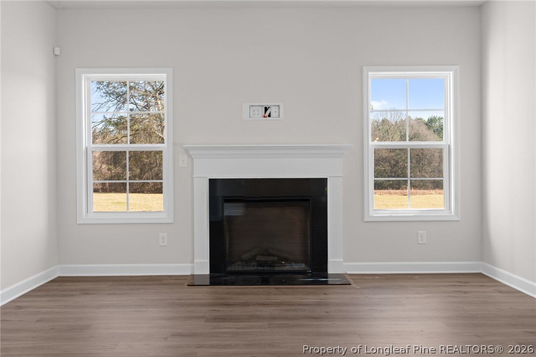302 Elijah Way Vass, NC 28394 - Photo 28 of 44 a view of an empty room with a window and fireplace