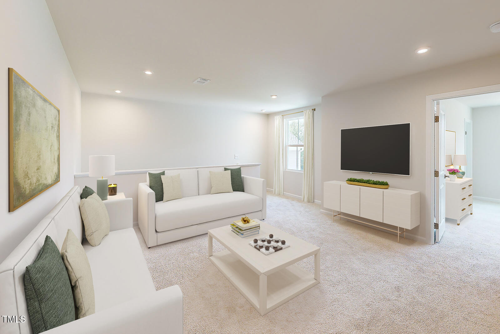 108 Cavalier Rider Run Wendell, NC 27591 - Photo 8 of 21 a living room with furniture and a flat screen tv