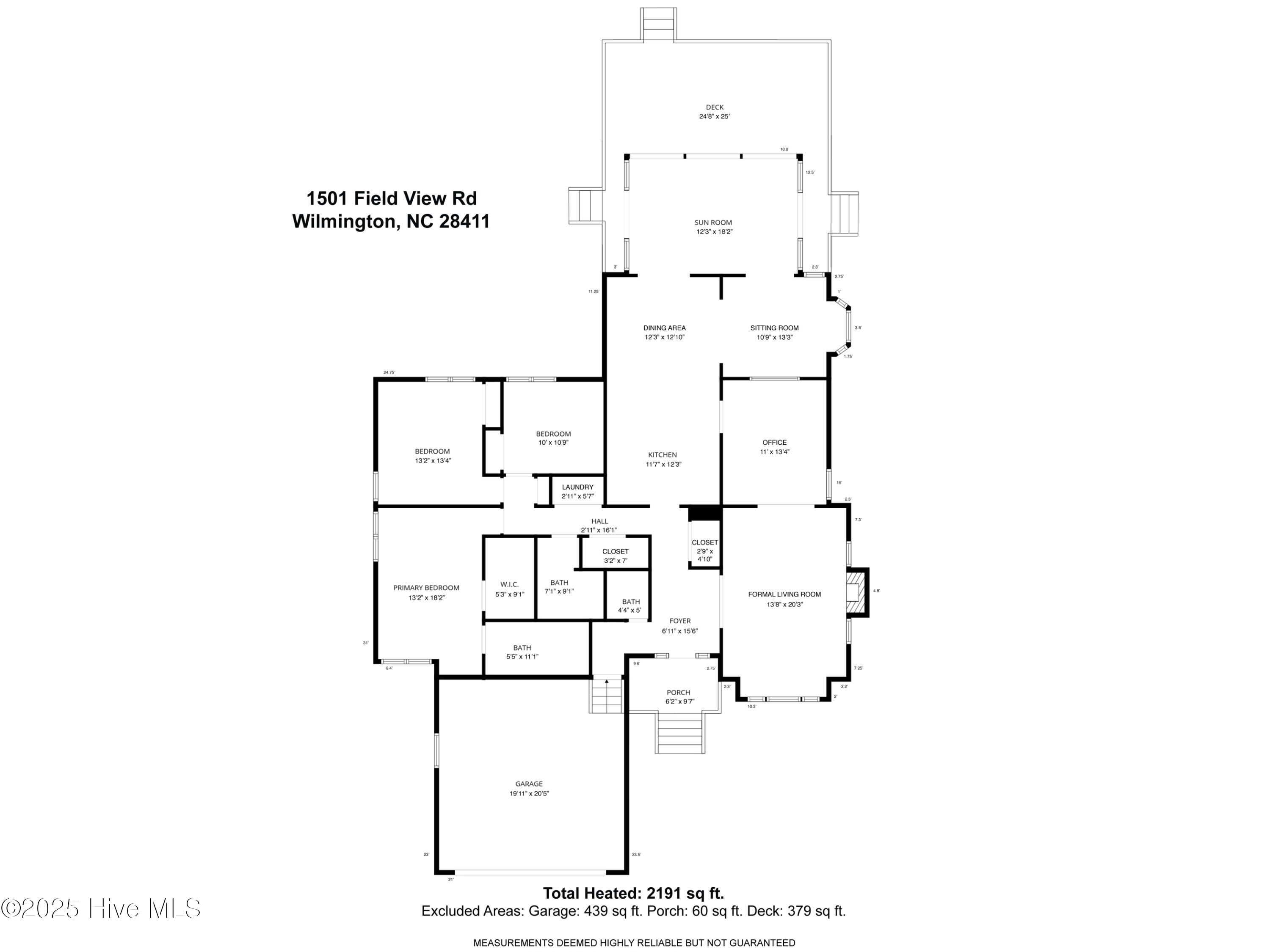 1501 Field View Road Wilmington, NC 28411 - Photo 57 of 57 Floor Plan 1501 Field View Road