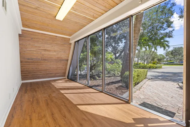 a balcony view with a outdoor space