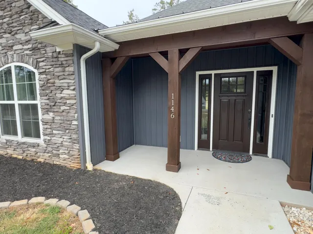 a front view of a house