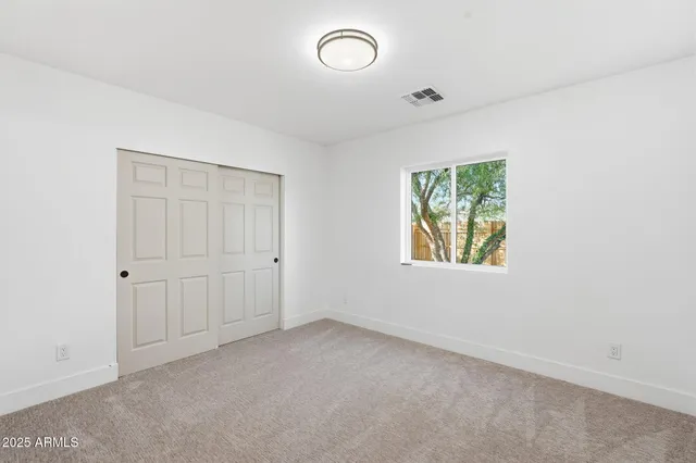 an empty room with a window