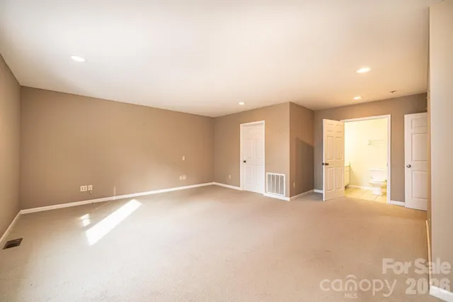 a storage room with an empty space