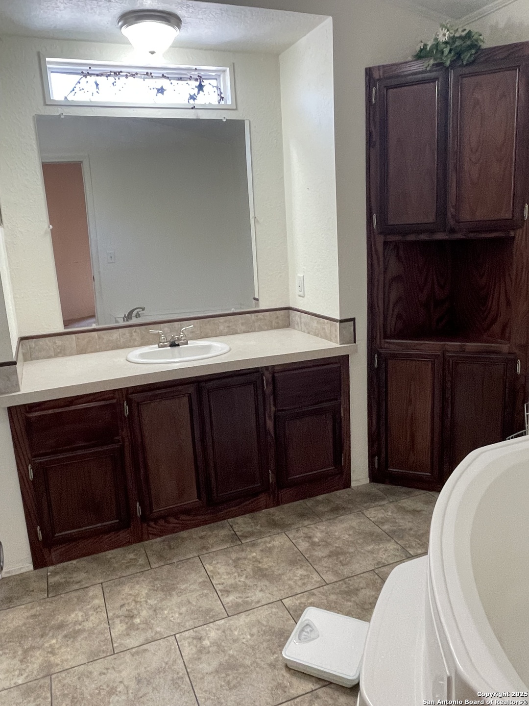 449 Mountain View Drive Bandera, TX 78003 - Photo 17 of 18 a bathroom with a sink and a mirror