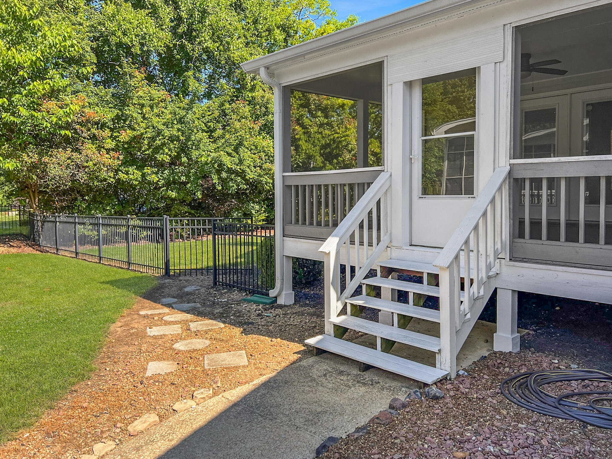6407 Cheltenham Road South Hixson, TN 37343 - Photo 40 of 53 back porch steps to back yard