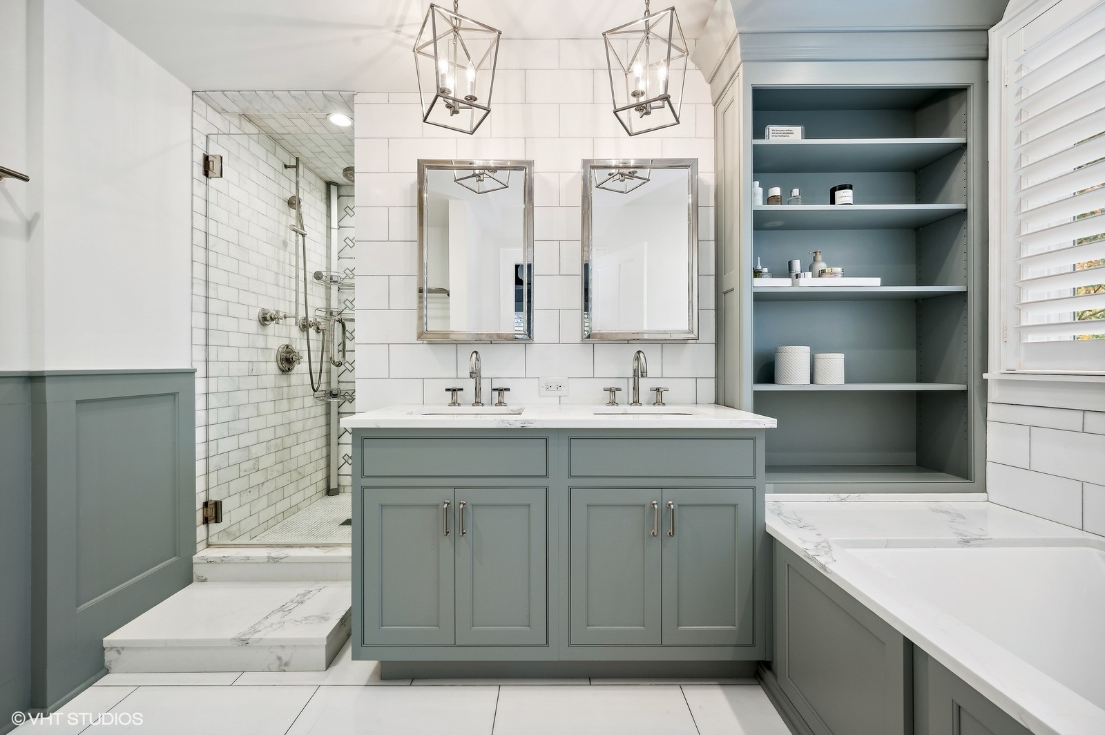 786 Locust Street Winnetka, IL 60093 - Photo 20 of 46 a bathroom with a sink double vanity and a mirror