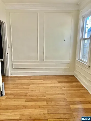 a view of a bathtub in a room