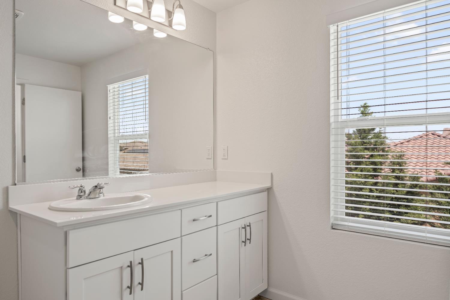 1602 Oleander Avenue Manteca, CA 95337 - Photo 41 of 52 a bathroom with a sink a vanity and a mirror