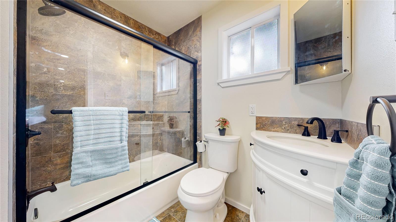 225 Renaud Road Bailey, CO 80421 - Photo 10 of 39 a bathroom with a sink a toilet and shower