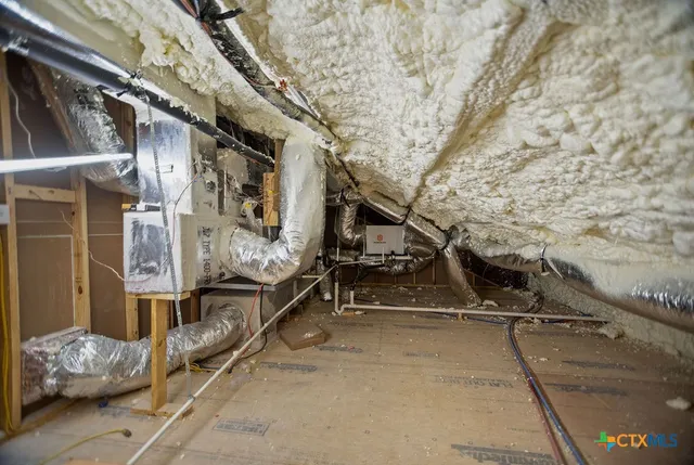 a view of a hallway with an ocean
