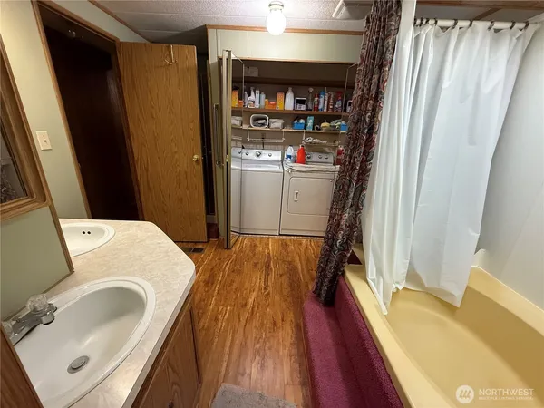 a room with storage and utility