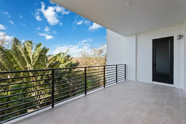 a view of a balcony