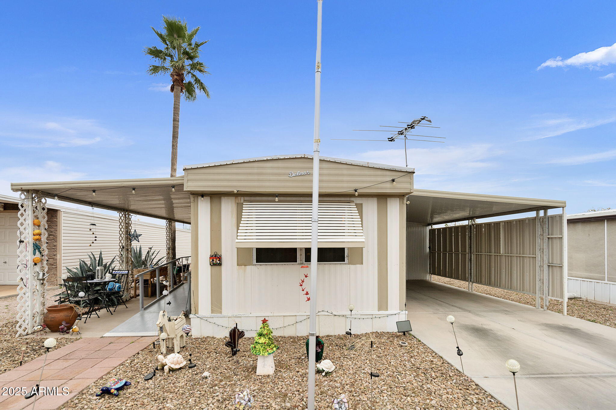 a front view of a house