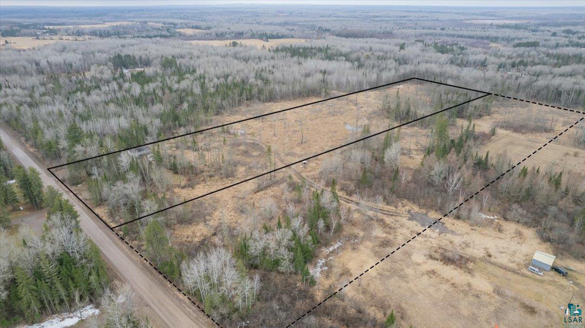 6355 Stoney Brook Road Alborn, MN 55702 - Photo 14 of 18 Overview of rural landscape featuring a forest and property boundaries highlighted