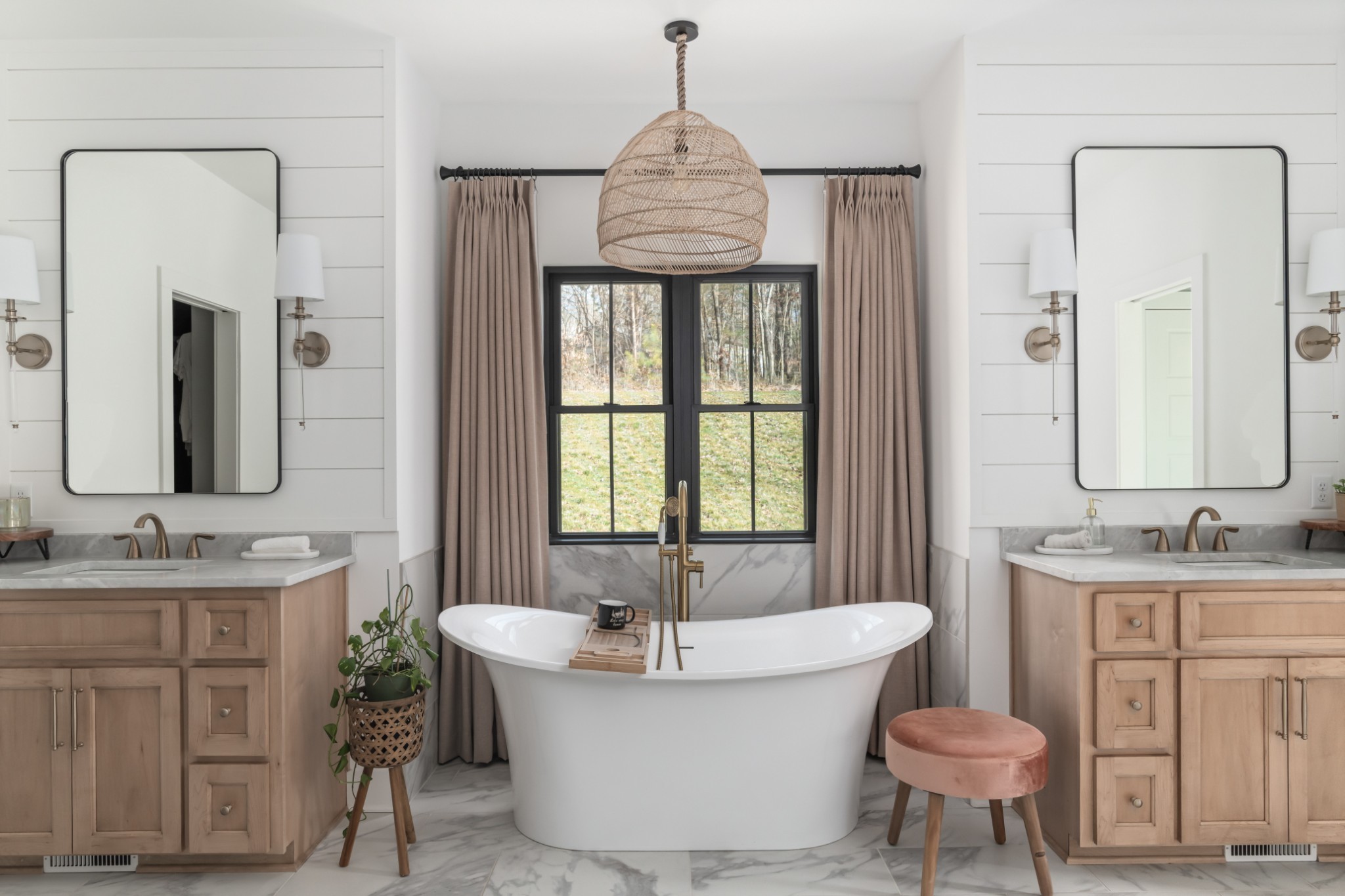 7361 Liberty Road Fairview, TN 37062 - Photo 27 of 71 a bathroom with a granite countertop sink mirror and a bathtub