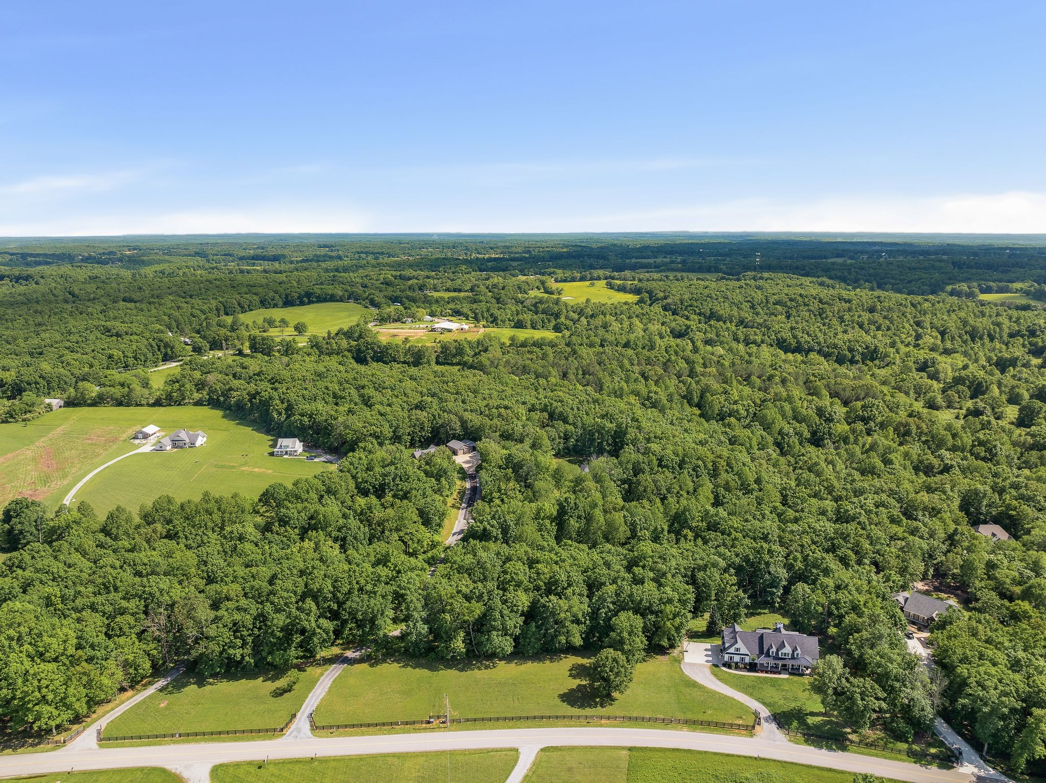 7361 Liberty Road Fairview, TN 37062 - Photo 63 of 71 a view of a big yard with a swimming pool and some trees