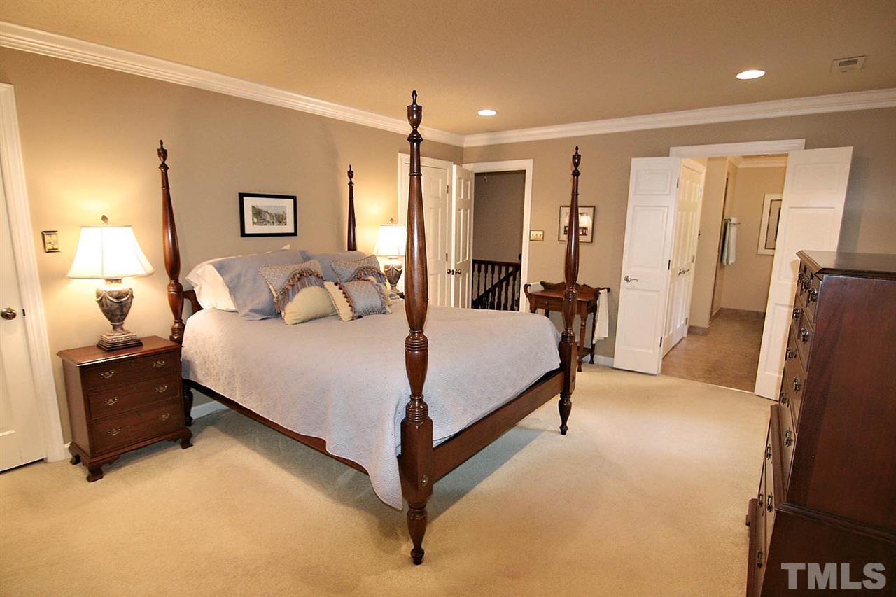 8005 Shellnut Road Raleigh, NC 27615 - Photo 16 of 25 A Great Master Retreat in which to Relax at the End of the Day-- has Recessed Lights to Add to the Ambiance. Three Lighted Closets.