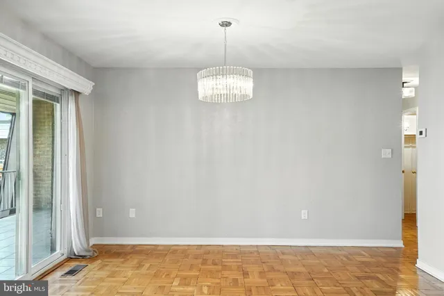 an empty room with natural light