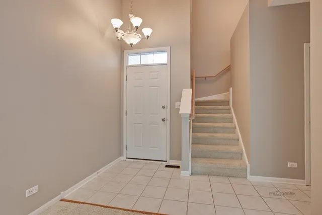 a view of an entryway with window