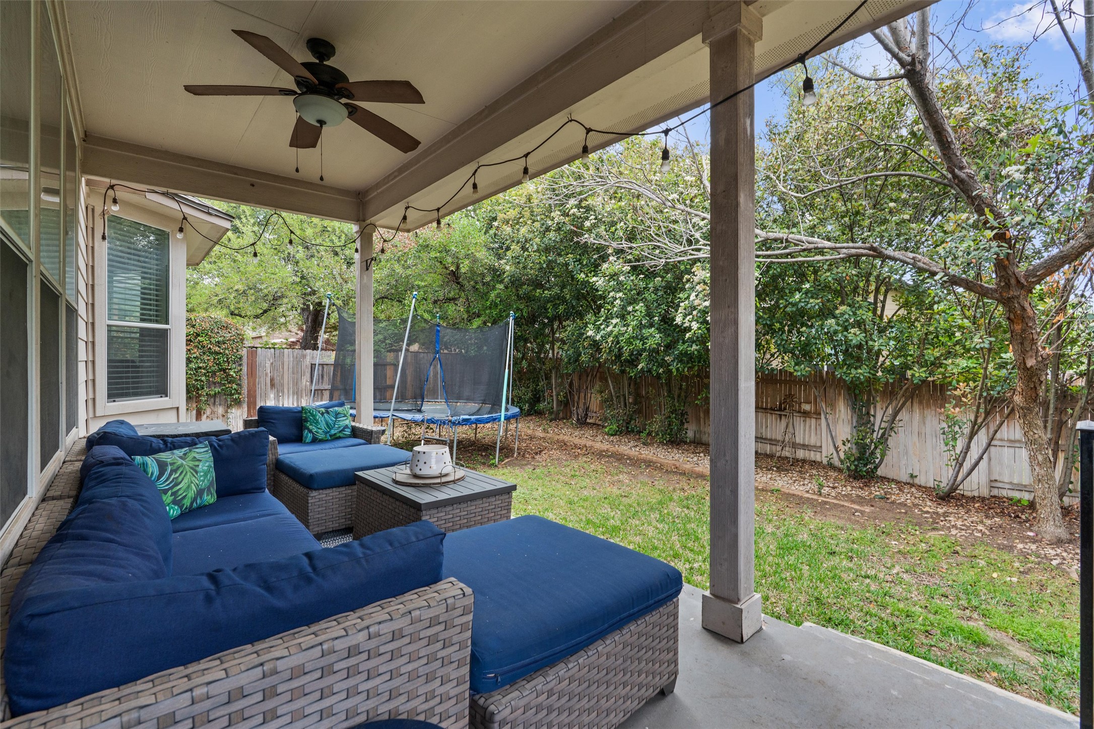144 Copper Lake Lane Georgetown, TX 78628 - Photo 29 of 39 a outdoor living space with furniture and garden view