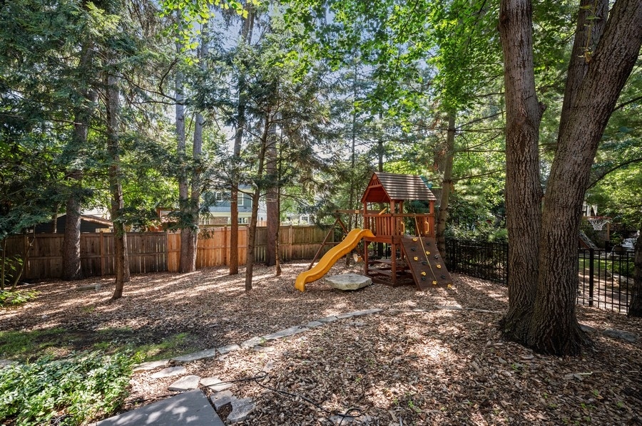 505 Ridge Road Kenilworth, IL 60043 - Photo 25 of 26 a view of outdoor space with trees and wooden fence