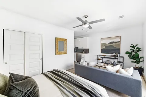 a living room with a couch