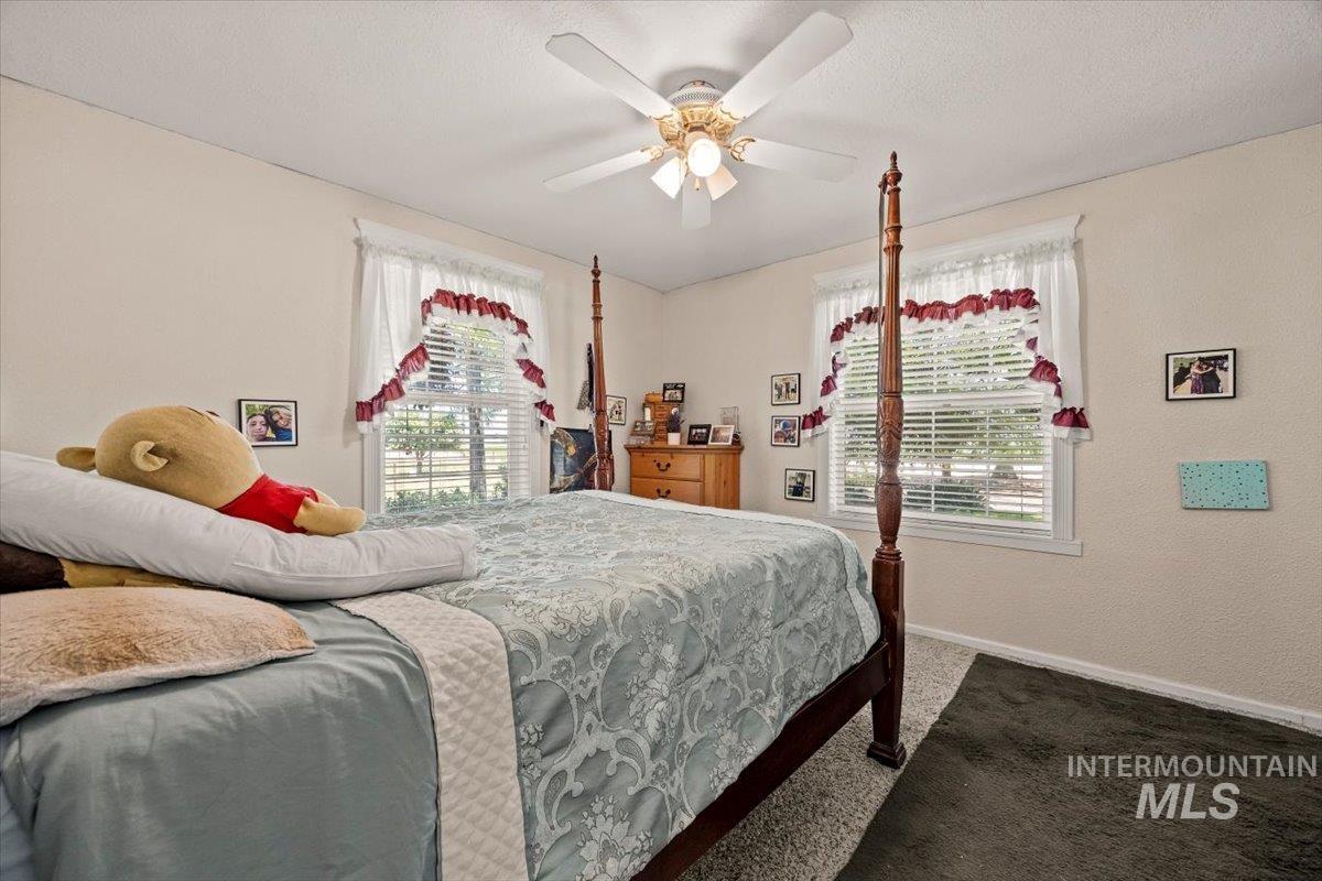 7425 Robinson Road Kuna, ID 83634 - Photo 33 of 50 Carpeted bedroom with multiple windows and ceiling fan